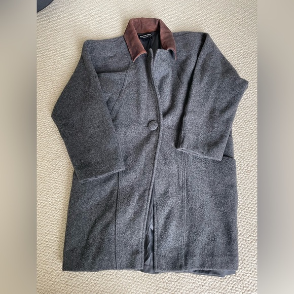 American Apparel Wool Coat - Grey - Picture 2 of 5